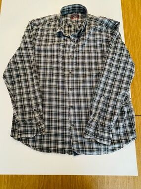 Men's Untuckit Black, blue & White Plaid Button-Up pocket Shirt